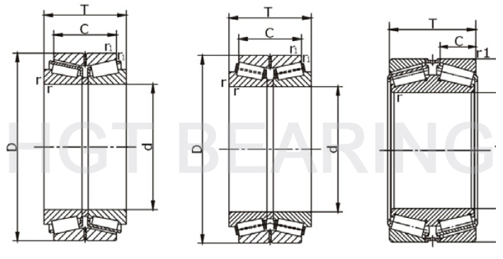 Double-row Tapered Roller Bearing assembly drawing