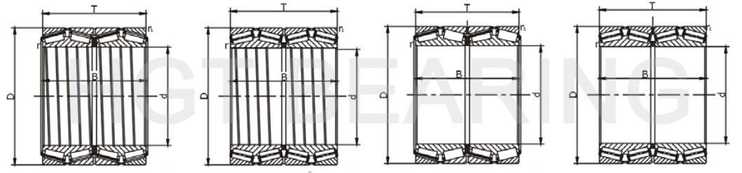 Four-row Tapered Roller Bearing assembly drawing