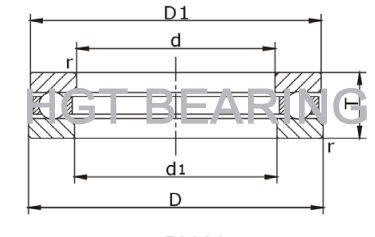 Single-direction Thrust Ball Bearing assembly drawing